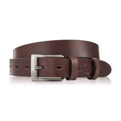 Pasek męski skórzany premium z klasyczną klamrą elegancki brązowy 110 cm Paolo Peruzzi PG-09-BR-110. Brązowe paski damskie bez wzorów, ze skóry, eleganckie. Za 64.00 zł.