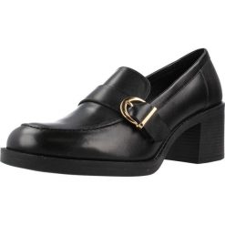 Buty GEOX D SERILDA 60 Czarny. Czarne obuwie sportowe damskie Geox, bez wzorów, ze skóry, na fitness i siłownię. Za 390.99 zł.