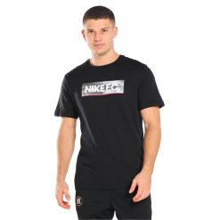 Bawełniana Koszulka Męska Fc Block. Czarne koszulki sportowe męskie Nike, m, bez wzorów, z bawełny, bez kołnierzyka, bez ramiączek, trekkingowe. Za 158.99 zł.