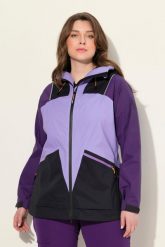 Damskie Kurtka sportowa kurtka wewnętrzna wodoodporna. Czarne kurtki damskie Ulla Popken, plus size, bez wzorów, z materiału, z kapturem. Za 699.99 zł.