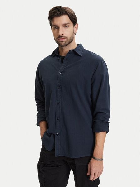 G-Star Raw Koszula Clean D25196-D454 Granatowy Regular Fit. Niebieskie koszule męskie G-Star, m, bez wzorów, z bawełny, retro, bez kołnierzyka, bez ramiączek. Za 188.99 zł.