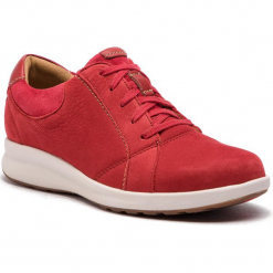 Półbuty CLARKS - Un Adorn Lace 261370254 Red Combi. Półbuty damskie marki Clarks. W wyprzedaży za 249.00 zł.