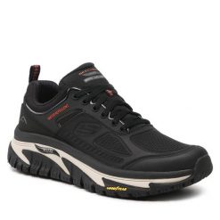 Trekkingi Skechers. Czarne półbuty na co dzień męskie Skechers, trekkingowe. Za 379.99 zł.
