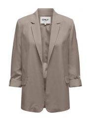 ONLY Marynarka Leila 15310948 Beżowy Loose Fit. Brązowe żakiety damskie Only, bez wzorów, z syntetyku. Za 119.99 zł.