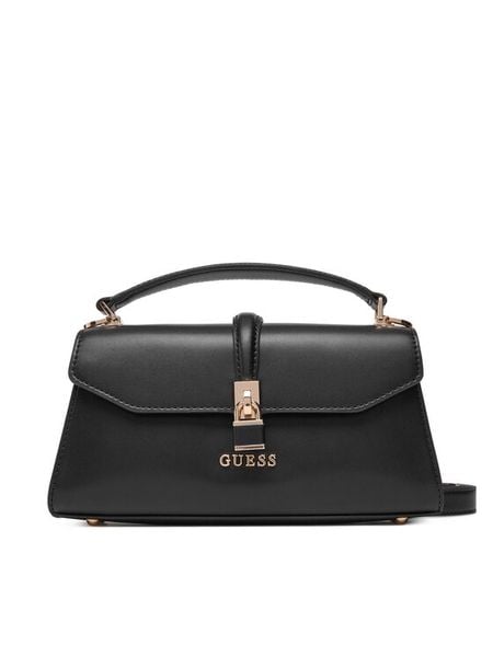 Guess Torebka HWVG96 55200 Czarny. Czarne torebki do ręki damskie Guess, z aplikacjami, ze skóry, bez dodatków. Za 399.99 zł.