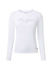 Levi's koszulka z długim rękawem Kobiety Bawełna biały, L. Białe t-shirty damskie Levi's, l, z aplikacjami, z bawełny, bez kołnierzyka. Za 119.95 zł.