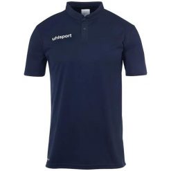 Polo Uhlsport Essential. Niebieskie koszulki polo męskie Uhlsport, xl, bez wzorów, bez kołnierzyka, bez ramiączek, do piłki nożnej. Za 149.50 zł.