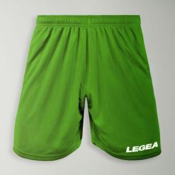 Spodenki do biegania Dusseldorf z oddychającego poliestru zielone. Zielone krótkie spodenki sportowe męskie Legea, s, bez wzorów, z bawełny, do biegania. Za 52.00 zł.