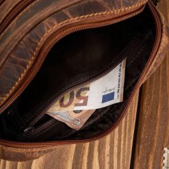 Paolo Peruzzi Saszetka męska skórzana do ręki vintage brązowa T-129-HBR. Brązowe saszetki męskie Paolo Peruzzi, vintage. Za 178.58 zł.