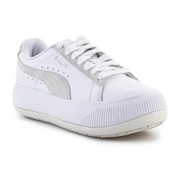 Buty do chodzenia damskie Puma Mayu Mix. Białe obuwie sportowe damskie Puma, bez wzorów, z gumy, trekkingowe, Puma Suede. Za 363.45 zł.
