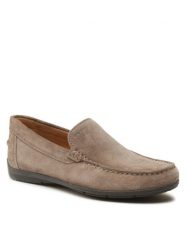 Geox Mokasyny U Siron U32Q3A00022C1018 Beżowy. Brązowe mokasyny męskie Geox, ze skóry. Za 369.99 zł.