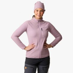 Bluza polarowa rozpinana Turystyka Damska Swedemount Geilo Fleece Full Zip II. Fioletowe bluzy sportowe damskie SWEDEMOUNT, bez wzorów, z polaru, bez kaptura, narciarskie. Za 129.99 zł.