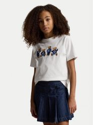 Polo Ralph Lauren T-Shirt 313A11851001 Biały Regular Fit. Białe t-shirty i topy dla dziewczynek Polo Ralph Lauren, bez wzorów, z bawełny, bez ramiączek. Za 339.99 zł.