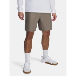Spodenki Męskie Krótkie Treningowe Under Armour Xl. Brązowe buty sportowe męskie Under Armour, m, bez wzorów, na fitness i siłownię. W wyprzedaży za 95.37 zł.