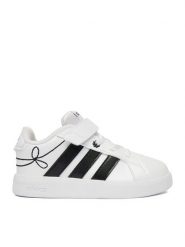 Adidas Sneakersy CEO-GRAND COURT 3.0 EL I KH9781 Biały. Białe buty sportowe dziewczęce Adidas, bez wzorów, ze skóry, bez zapięcia. Za 139.99 zł.