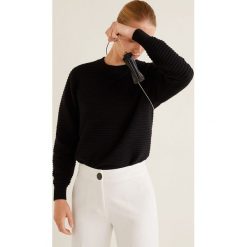 Mango - Sweter Tubit. Szare swetry damskie Mango, z dzianiny, z okrągłym kołnierzem. Za 119.90 zł.