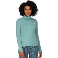Bluza turystyczna polarowa damska Regatta Highton Lte II. Niebieskie bluzy sportowe damskie Regatta, bez wzorów, z elastanu, bez kołnierzyka, bez ramiączek. Za 84.70 zł.