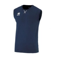 Tank top Errea Professional 3.0. Niebieskie koszulki sportowe męskie ERREA, bez wzorów, z bawełny, bez kołnierzyka, bez ramiączek, do piłki nożnej. Za 88.00 zł.