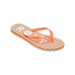 Klapki dla Kobiety TAHITI. Brązowe obuwie sportowe damskie Roxy, bez wzorów, z materiału. Za 89.99 zł.