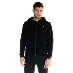 Męska bluza Leone z pełnym zamkiem Soft Basic. Czarne bluzy męskie LEONE 1947 APPAREL, l, bez wzorów, z tkaniny, bez kaptura. W wyprzedaży za 195.65 zł.