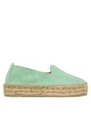 Manebi Espadryle R 7.7 D0 Zielony. Zielone espadryle damskie Manebi, bez wzorów, ze skóry, bez obcasa, bez zapięcia. Za 399.99 zł.