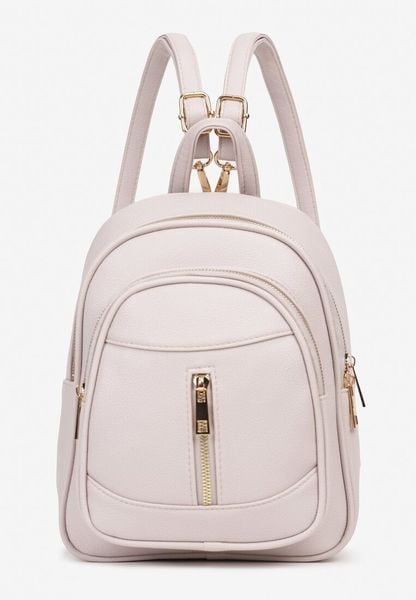 Szary Plecak z Ozdobnym Suwakiem na Cienkich Regulowanych Ramiączkach Jalatia. Szare plecaki damskie Born2be, bez wzorów, eleganckie. Za 89.99 zł.