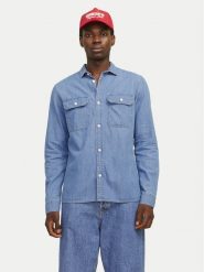 Jack & Jones Koszula jeansowa Travis 12269262 Niebieski Comfort Fit. Niebieskie koszule męskie Jack & Jones, m, bez wzorów, z bawełny, bez kołnierzyka, bez ramiączek. Za 119.99 zł.