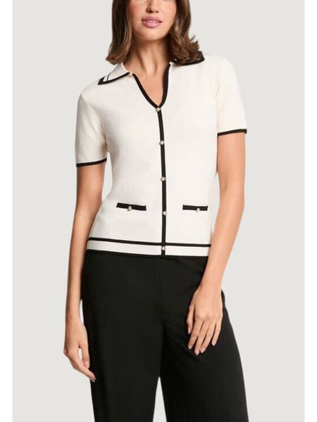 Morgan Sweter 261-MTOIRI Kremowy Regular Fit. Białe swetry damskie Morgan, s, bez wzorów, bez kołnierzyka, bez ramiączek, bez kaptura. Za 229.99 zł.