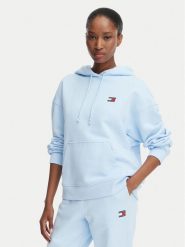 Tommy Jeans Bluza DW0DW19414 Niebieski jasny Regular Fit. Niebieskie bluzy damskie Tommy Jeans, m, bez wzorów, z bawełny, bez kaptura. Za 409.99 zł.