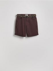 Szorty regular fit - bordowy. Czerwone szorty męskie Reserved, l, bez wzorów, z bawełny. W wyprzedaży za 99.99 zł.