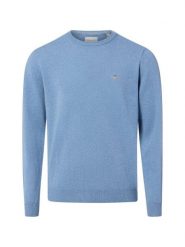 Gant sweter wełniany Mężczyźni Wełna niebieski, L. Niebieskie swetry przez głowę męskie GANT, l, bez wzorów, z wełny, bez kołnierzyka. Za 699.95 zł.
