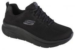 Buty Kobieta Skechers D' Lux Walker Get Oasis czarny. Czarne obuwie sportowe damskie Skechers, bez wzorów, z gumy, trekkingowe. Za 469.99 zł.