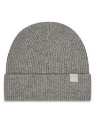 Calvin Klein Czapka Emblem LV04D8013G Szary. Szare czapki i kapelusze damskie Calvin Klein, na zimę, bez wzorów, z kaszmiru. Za 349.99 zł.