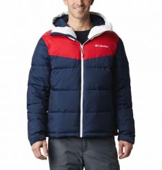 Kurtka puchowa Columbia ICELINE RIDGE. Niebieskie kurtki męskie Columbia, na zimę, xl, bez wzorów, z materiału, bez kaptura. Za 694.90 zł.