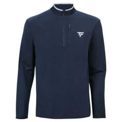 Bluza 1/4 zamka błyskawicznego Tecnifibre. Niebieskie bluzy męskie TECNIFIBRE, l, bez wzorów, z elastanu, bez kaptura, tenisowe. Za 359.99 zł.