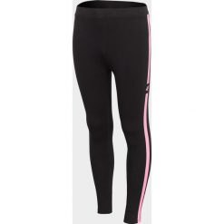 Legginsy dziewczęce (122-164) JLEG201 - głęboka czerń. Legginsy dla dziewczynek 4F JUNIOR, bez wzorów, z bawełny. Za 34.99 zł.