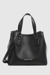 VALENTINO Czarna torebka Brixton. Czarne torebki do ręki damskie Valentino by Mario Valentino, bez wzorów, bez dodatków. W wyprzedaży za 304.99 zł.