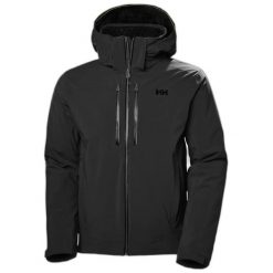 Kurtka narciarska Helly Hansen alpha lifaloft. Czarne kurtki męskie Helly Hansen, m, bez wzorów, z elastanu, eleganckie, bez kaptura. Za 2,221.50 zł.