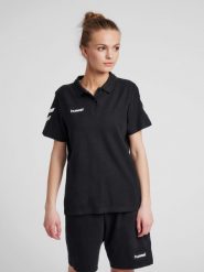 Koszulka tenisowa polo damska Hummel Go Cotton Polo Woman. Białe koszulki sportowe damskie Hummel, s, bez wzorów, z bawełny, bez kołnierzyka, bez ramiączek, tenisowe. Za 53.20 zł.