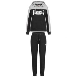 Bluza z kapturem dla kobiet Lonsdale Lurgan. Czarne bluzy damskie Lonsdale, l, bez wzorów, z dresówki, z kapturem. Za 312.00 zł.