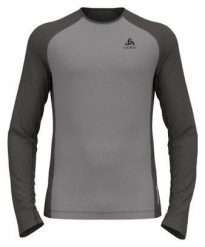 Bluza termiczna męska Odlo Natural Performance PW 150 BL Top Crew Neck LS. Szare bluzy męskie Odlo, m, bez wzorów, z materiału, bez kaptura. Za 322.95 zł.
