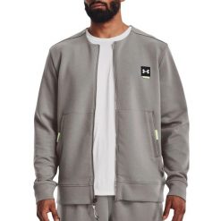 Bluza męska UNDER ARMOUR SUMMIT KNIT GRAPHIC FZ. Szare bluzy męskie Under Armour, m, bez wzorów, bez kaptura. Za 249.99 zł.