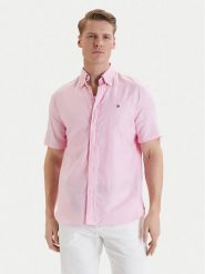 Tommy Hilfiger Koszula MW0MW42450 Różowy Regular Fit. Czerwone koszule męskie Tommy Hilfiger, m, bez wzorów, z bawełny, bez kołnierzyka, bez ramiączek. Za 369.99 zł.