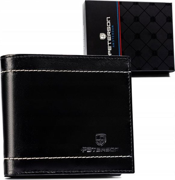 Peterson Klasyczny portfel męski ze skóry naturalnej - Peterson NoSize. Portfele męskie Peterson, bez wzorów, ze skóry. Za 114.57 zł.