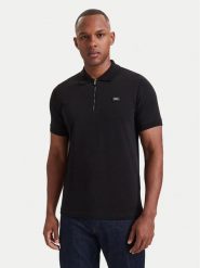 KARL LAGERFELD Polo 745015 564235 Czarny Regular Fit. Czarne koszulki polo męskie KARL LAGERFELD, l, bez wzorów, z bawełny, bez ramiączek. Za 419.99 zł.