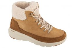 Buty zimowe damskie, Glacial Ultra - Autumn Days. Brązowe obuwie sportowe damskie Skechers, bez wzorów, z materiału. Za 279.99 zł.