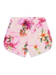 Guess Szorty sportowe J6GD05 KA6R4 Różowy Regular Fit. Czerwone spodenki dla dziewczynek Guess, z aplikacjami, z bawełny, sportowe. Za 159.99 zł.