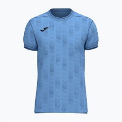 Koszulka tenisowa męska Joma Smash. Niebieskie koszulki sportowe męskie Joma, m, bez wzorów, bez kołnierzyka, bez ramiączek, na fitness i siłownię. Za 119.99 zł.