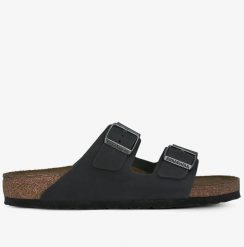 Birkenstock Arizona Czarne 37. Czarne klapki damskie Birkenstock, bez wzorów, sportowe, bez obcasa. Za 437.61 zł.