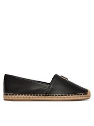 Tommy Hilfiger Espadryle Th Logo Leather Espadrille FW0FW09246 Czarny. Czarne espadryle damskie Tommy Hilfiger, bez wzorów, ze skóry, bez obcasa, bez zapięcia. Za 369.99 zł.